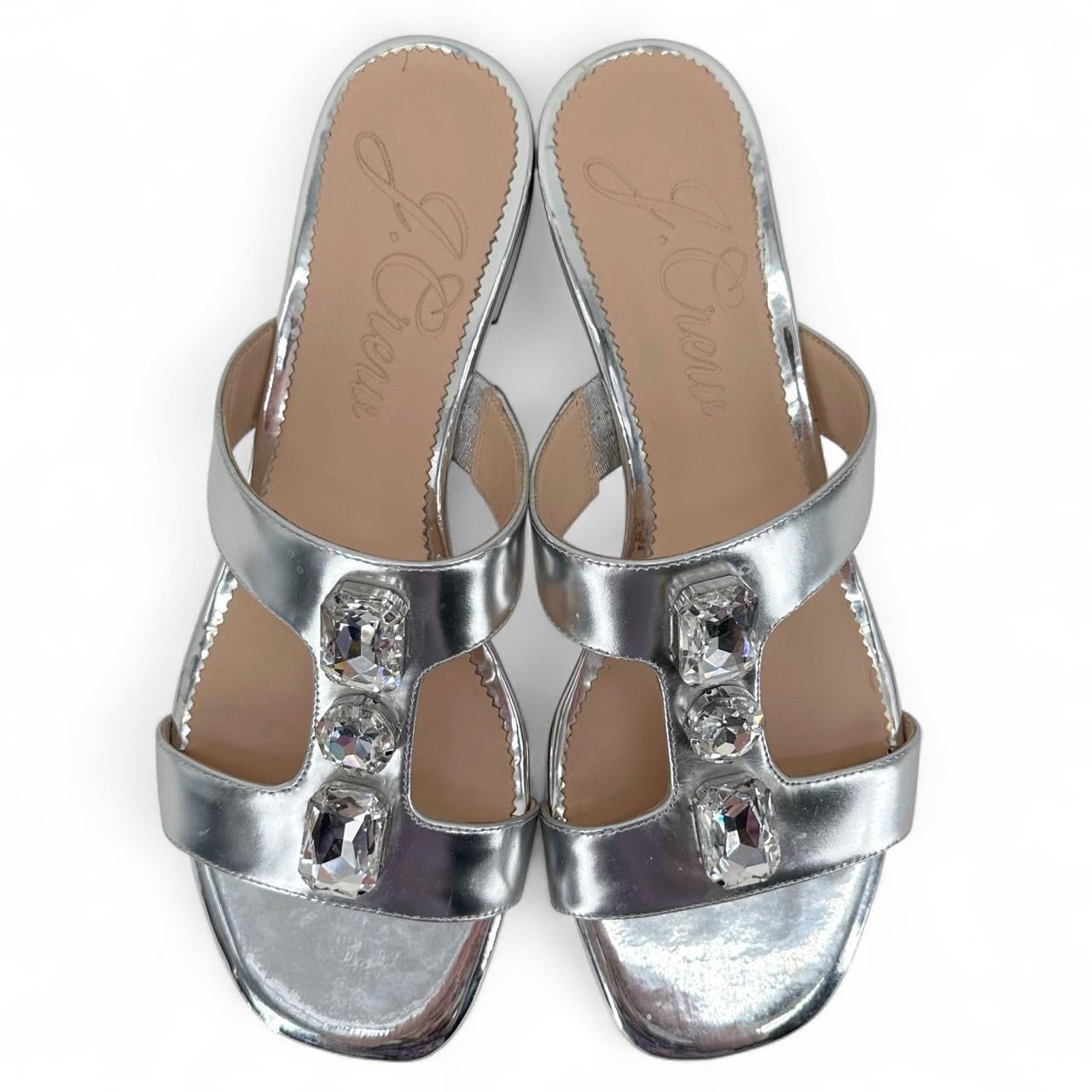 Silver W Shoe Size 7.5 J CREW Sandals