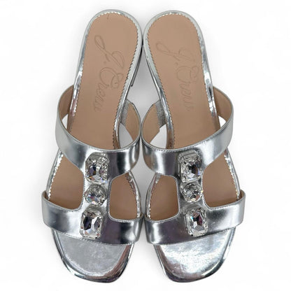 Silver W Shoe Size 7.5 J CREW Sandals