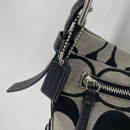 BLACK/GRAY COACH Shoulder Bag