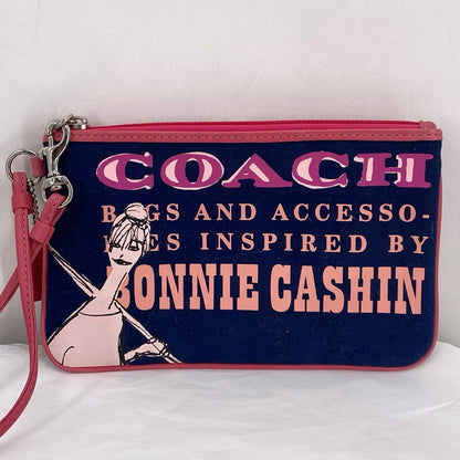 Navy COACH Wristlet