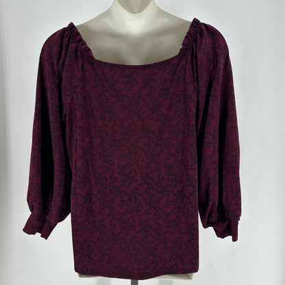 Size 1X ELEGANTEES LEAF Shirt