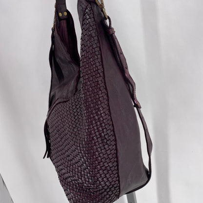 Purple SUNDANCE Leather Shoulder Bag