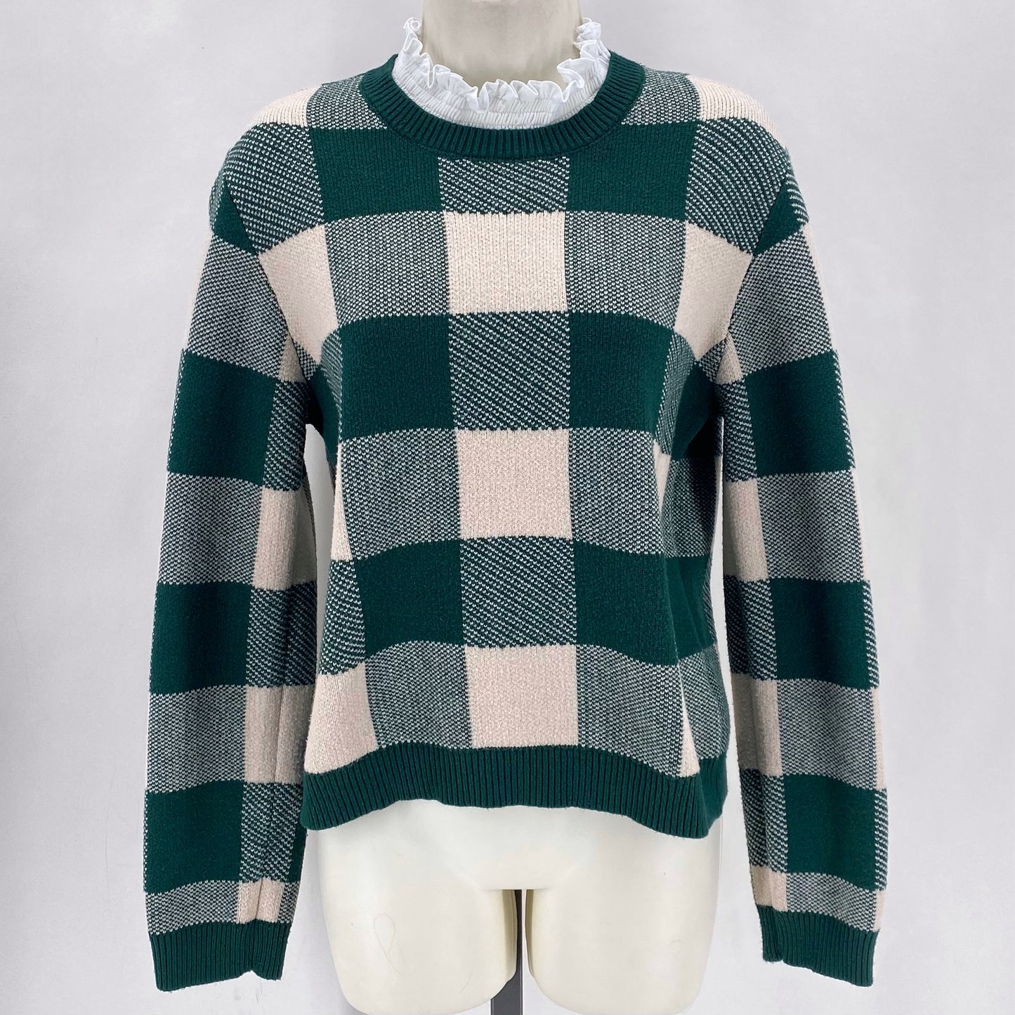 Size M ANTHROPOLOGIE Plaid Sweater