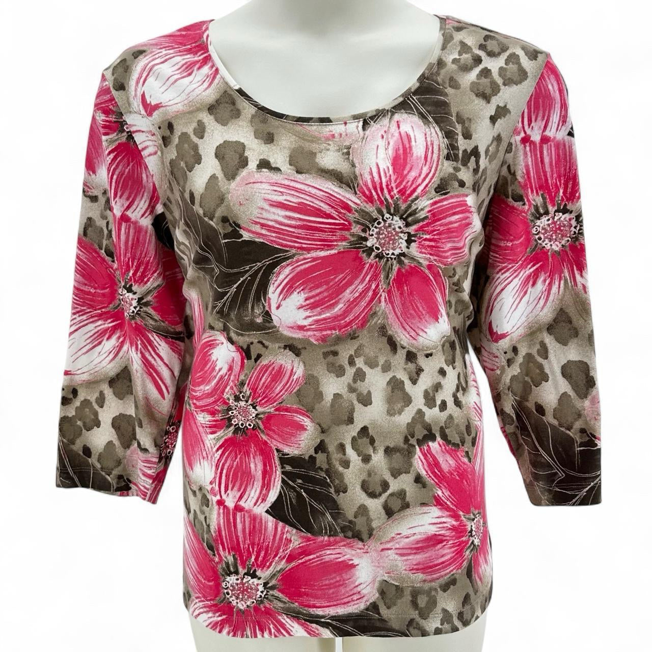 Size 3 CHICO'S Animal Print Shirt