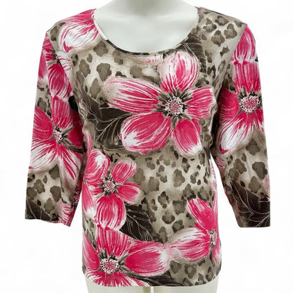 Size 3 CHICO'S Animal Print Shirt