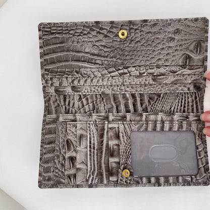 DARK TAUPE BRAHMIN Leather Wallet