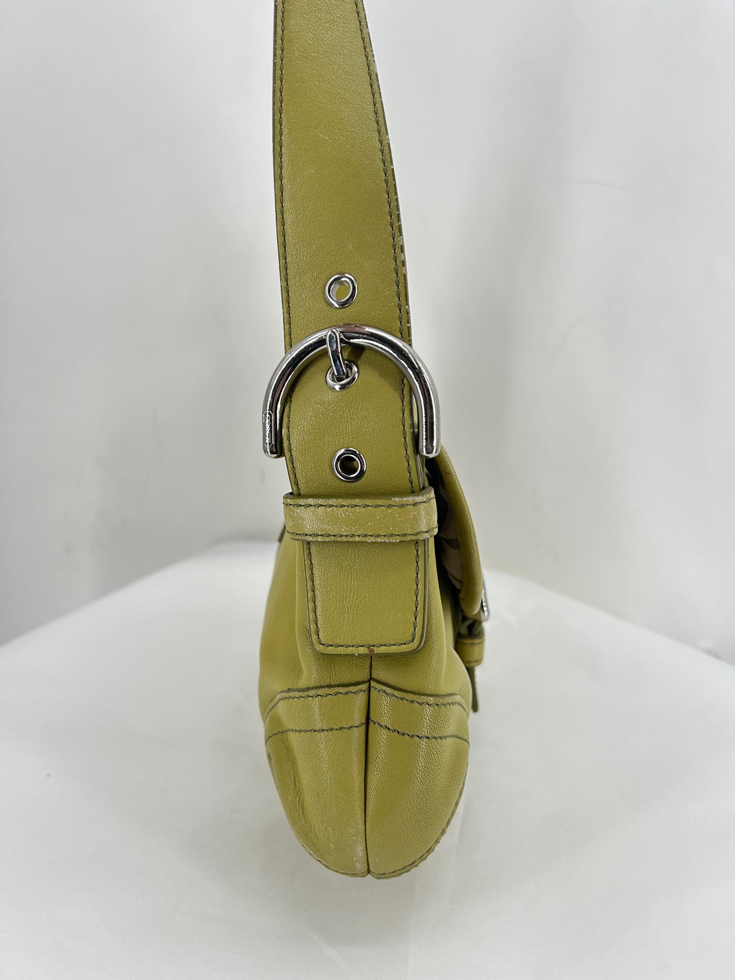 Green COACH Leather Shoulder Bag