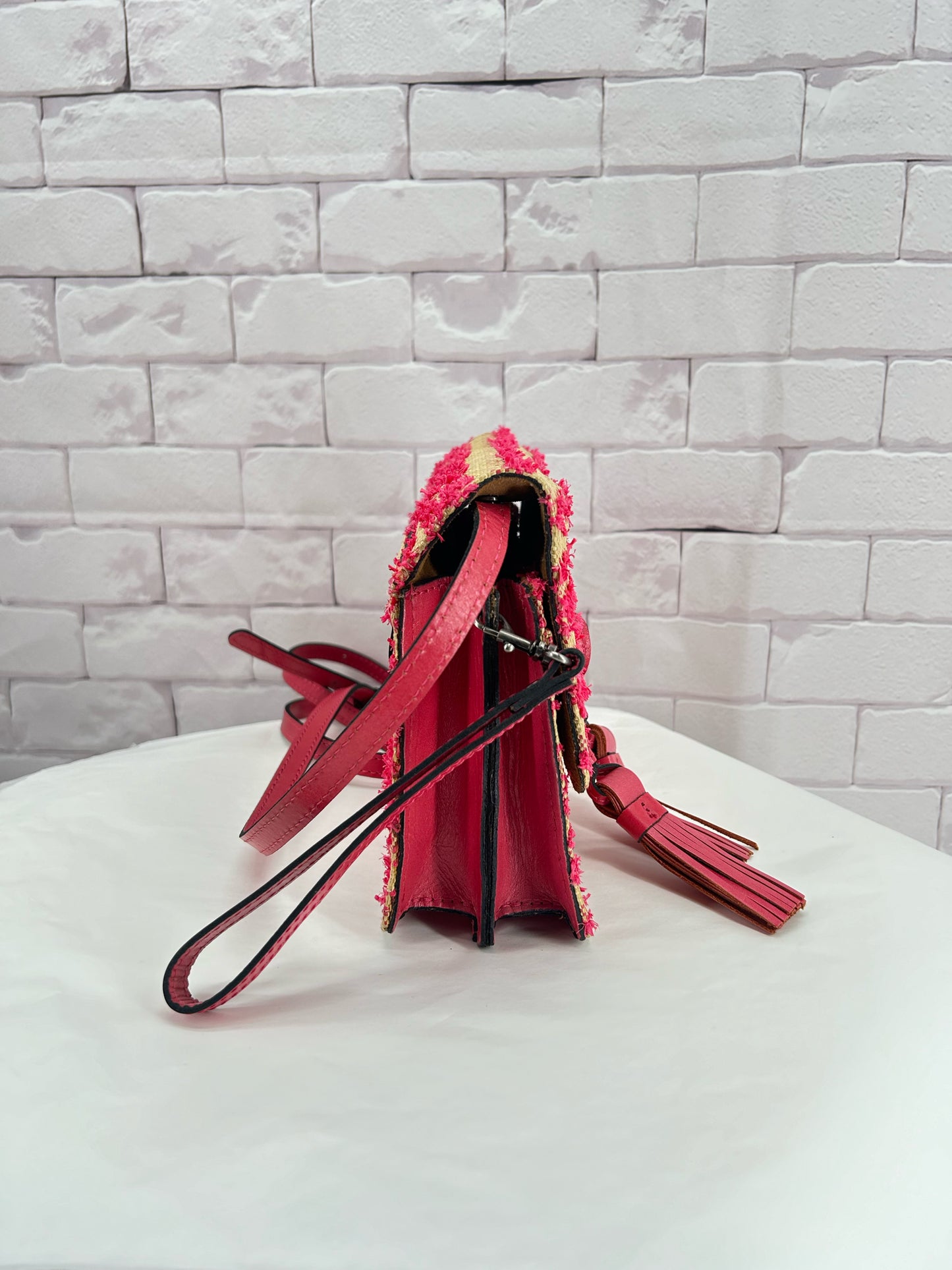 PINK/TAN PATRICIA NASH Leather Cross-body