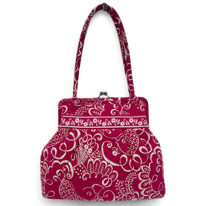 PINK/WHITE VERA BRADLEY FABRIC Shoulder Bag