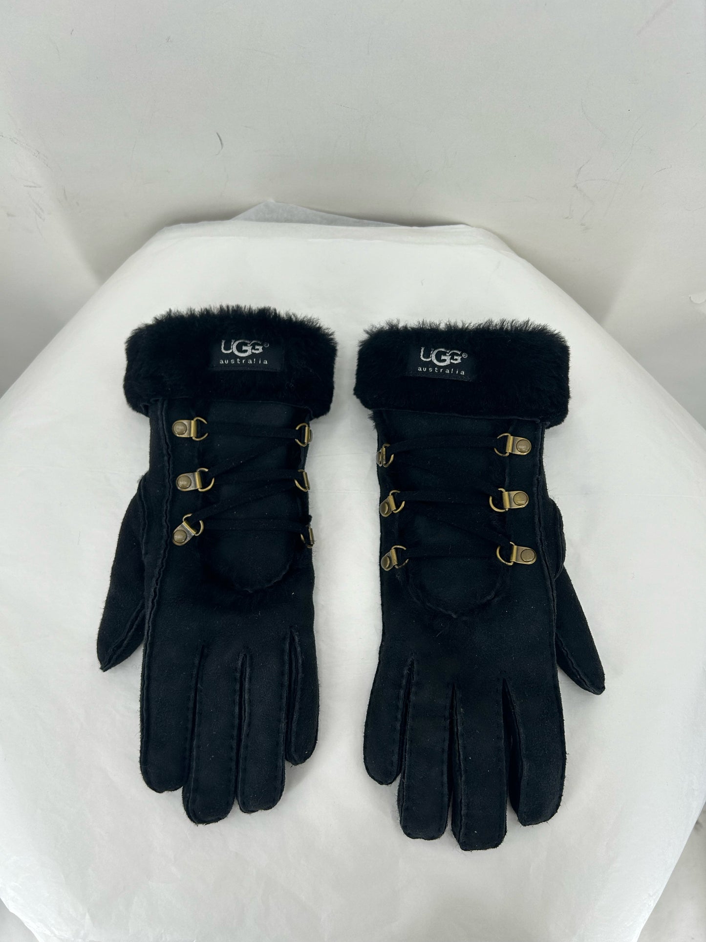 UGG Black LEATHER Gloves