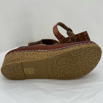 BROWN W Shoe Size 8.5 L'ARTISTE Sandals