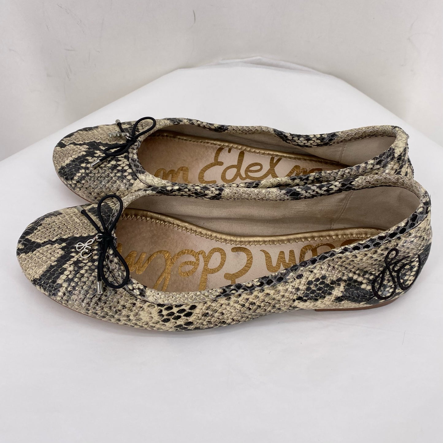 BLACK/BROWN W Shoe Size 8 SAM EDDELMAN Flats