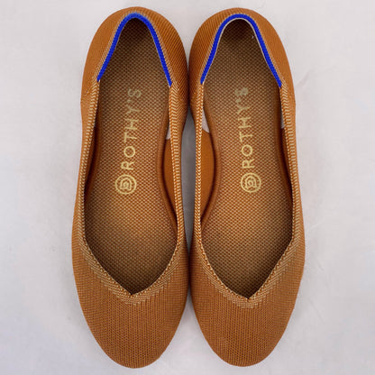 BURNT ORANGE W Shoe Size 8.5 ROTHY'S Flats