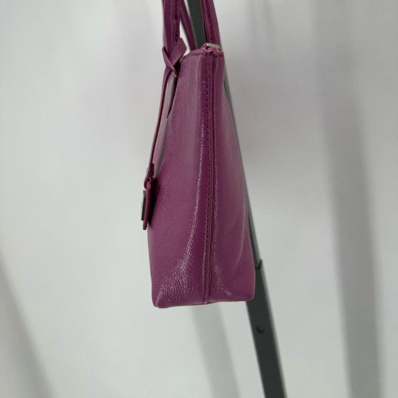 Purple HOBO Leather Shoulder Bag