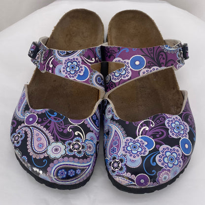 BLACK/PURPLE W Shoe Size 40 BIRKENSTOCK Mules