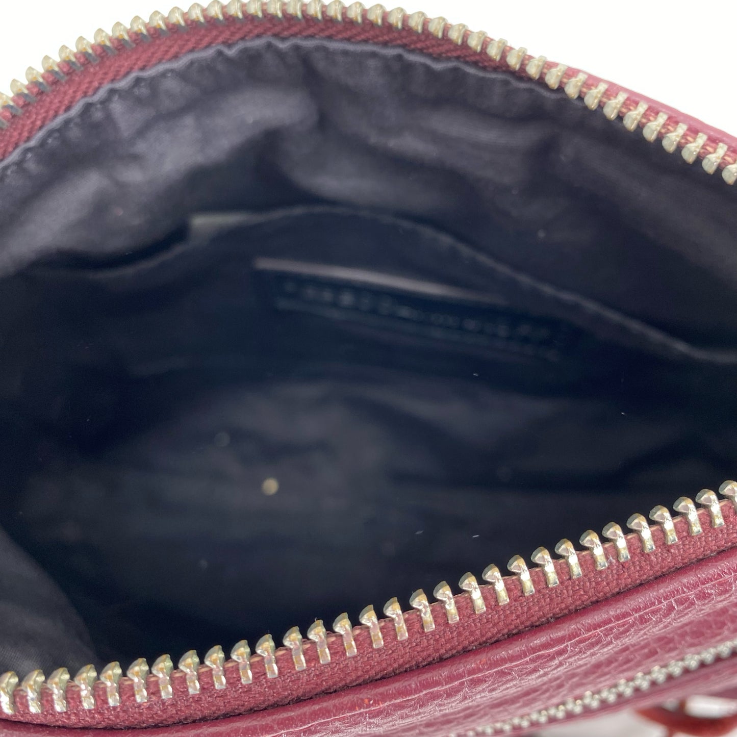 Burgundy Rebecca Minkoff Leather Pebbeled Leather Cross-body