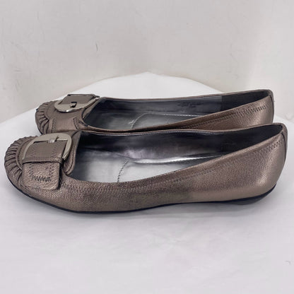 Silver W Shoe Size 7.5 MARC FISHER Flats
