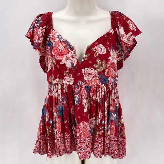 Size M ANGIE Floral Shirt