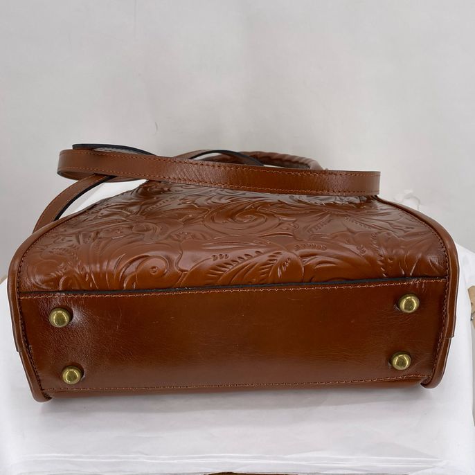 REDDISH BROWN PATRICIA NASH Leather Cross-body