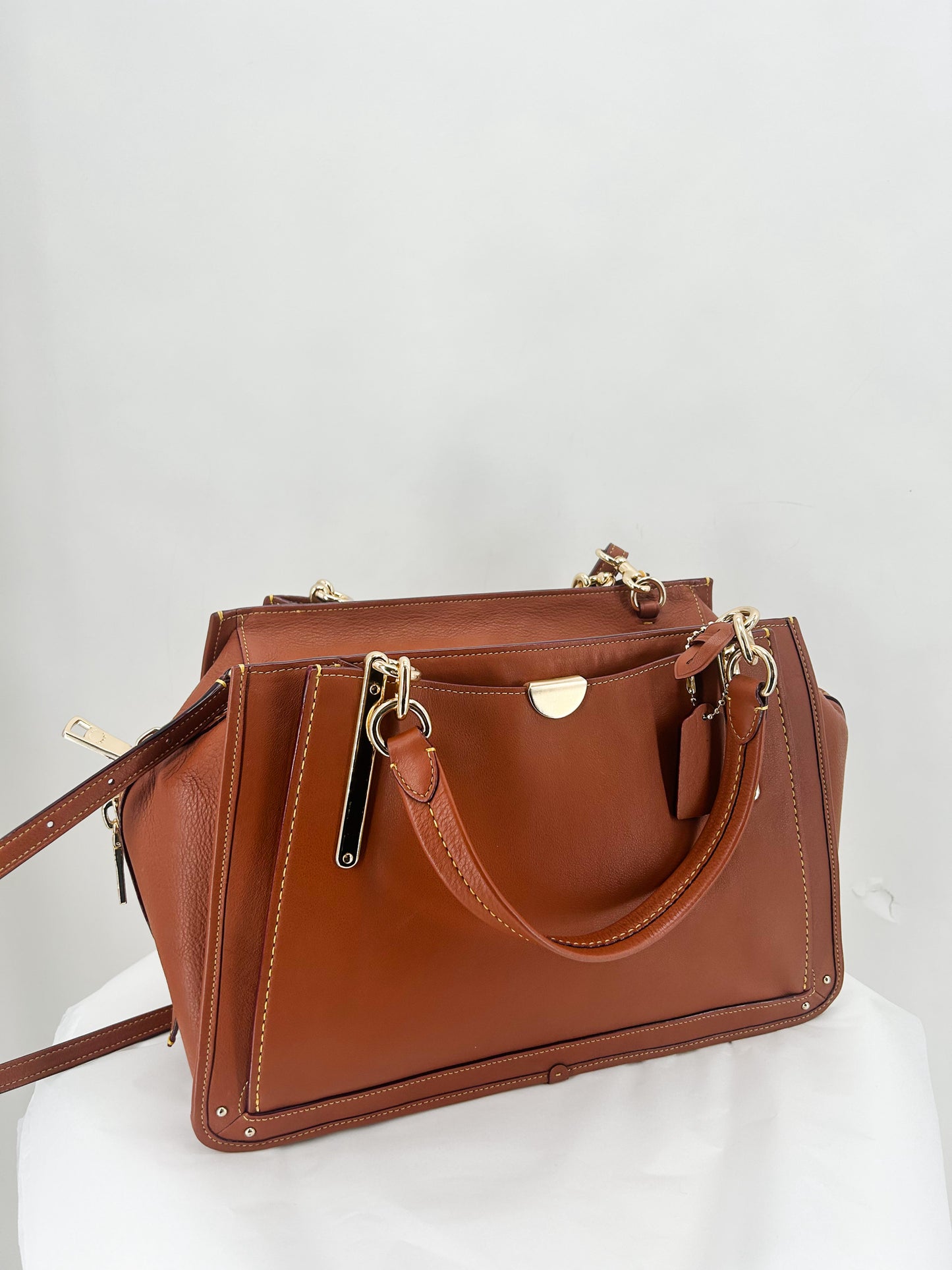 BROWN COACH Leather Tote