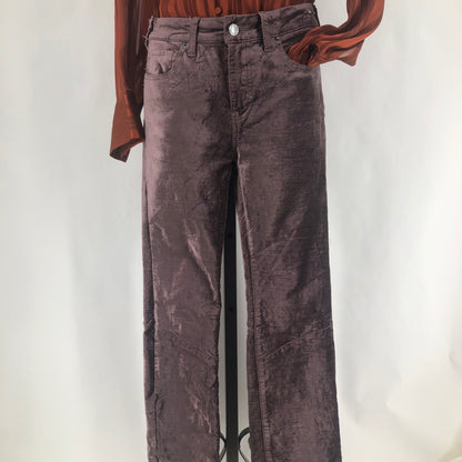 Size 25 (0) FREE PEOPLE CRUSHED VELVET Pants