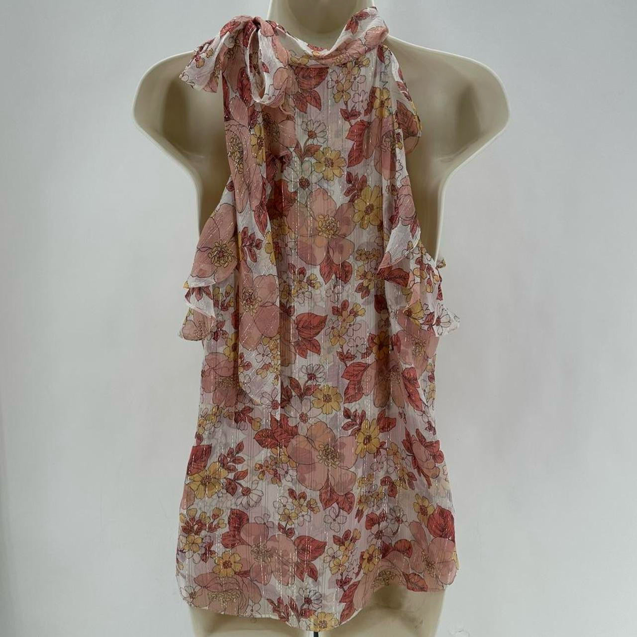 Size 4 VERONICA BEARD FLOWERS Shirt