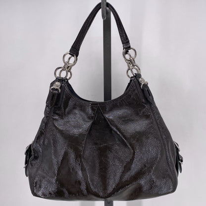 DARK GRAY COACH Leather PATENT Hobo
