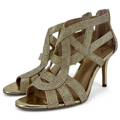 GOLD W Shoe Size 8 MARC FISHER Heels
