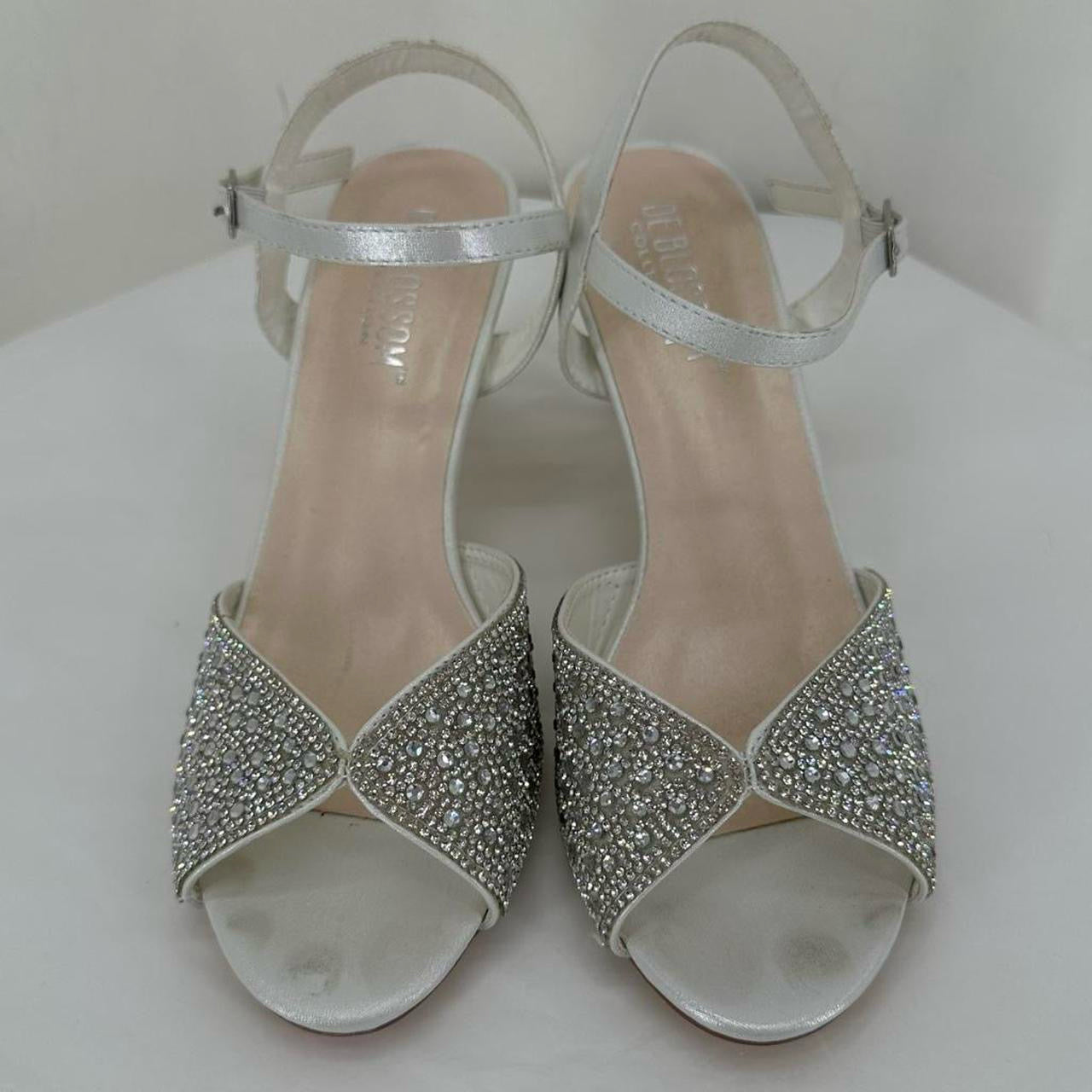LT GRAY W Shoe Size 9 DE BLOSSOM Heels