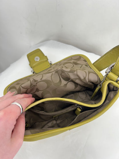 Green COACH Leather Shoulder Bag