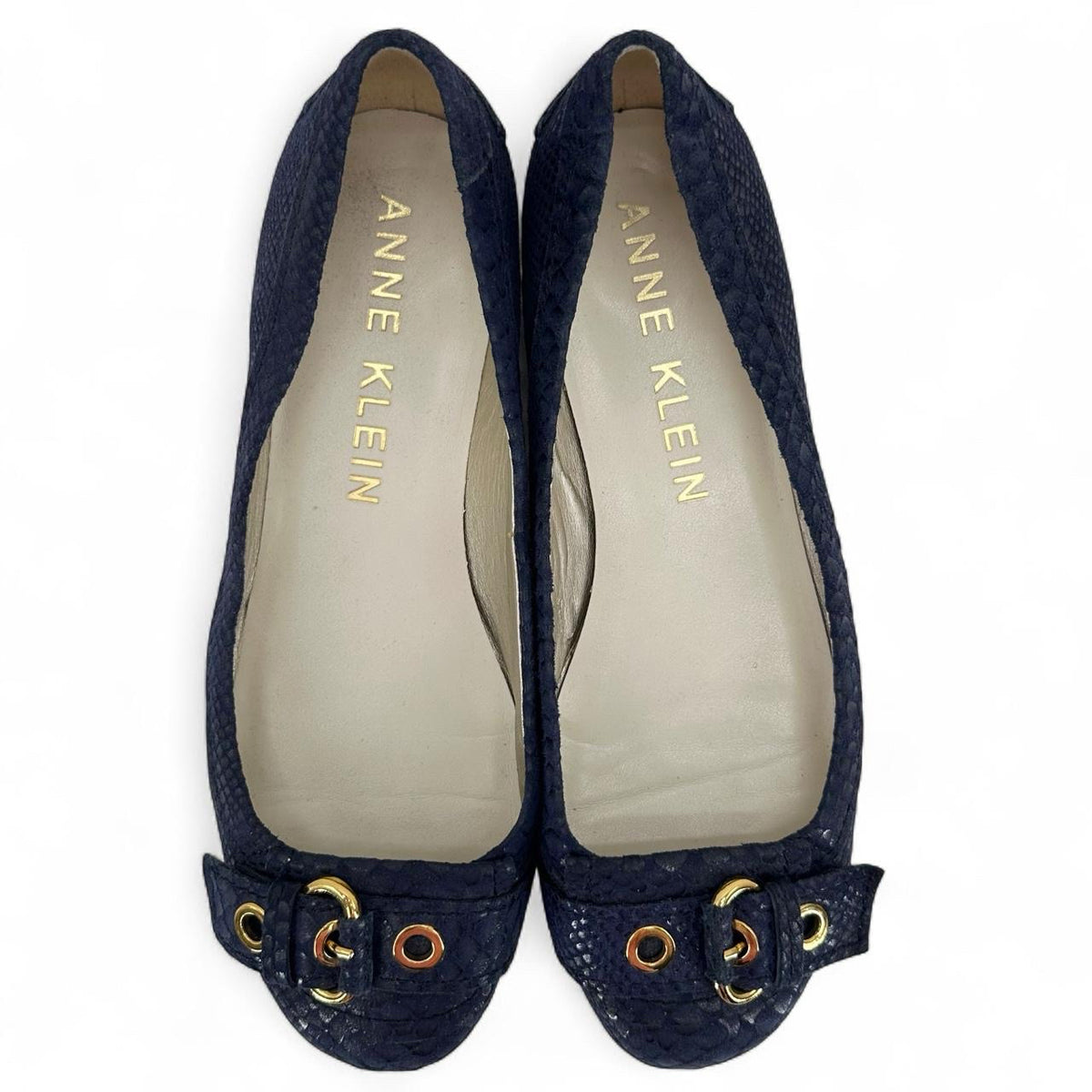 Navy W Shoe Size 9 ANNE KLEIN Flats