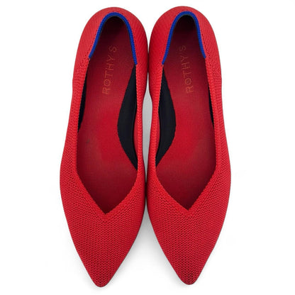 Red W Shoe Size 8.5 ROTHY'S Flats