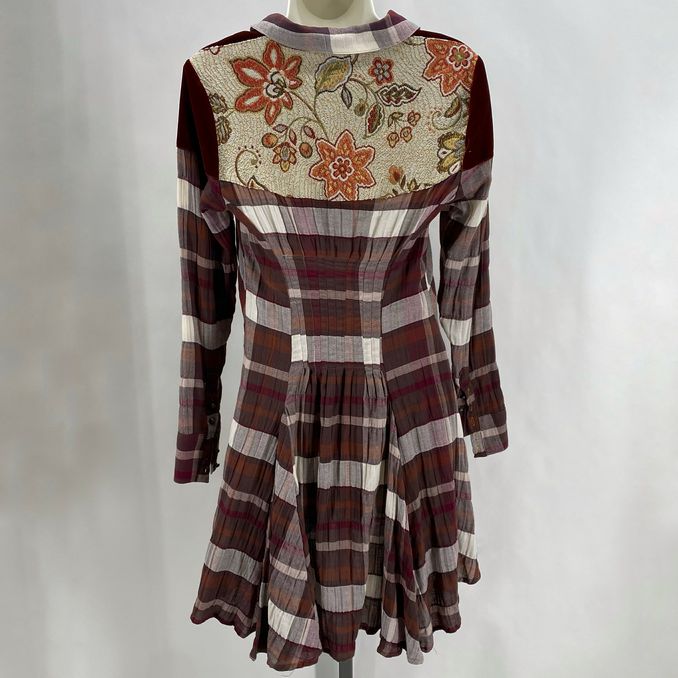 Size S ARATTA SILENT JOURNEY Plaid Dress