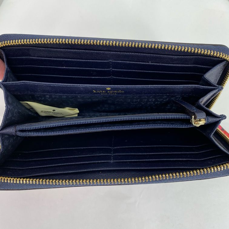 Kate spade navy blue wallet sale