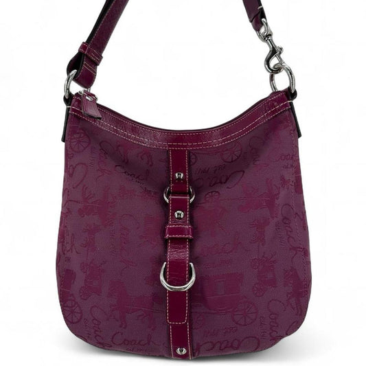 magenta COACH Cross-body