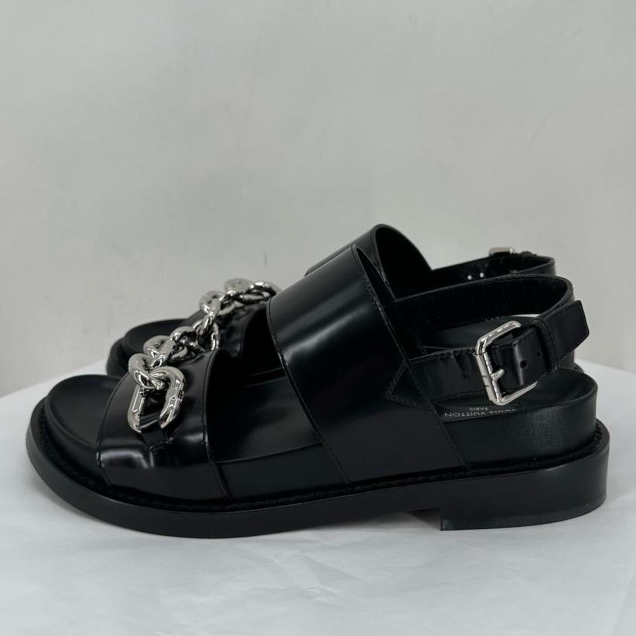 Black W Shoe Size 8.5 LOUIS VUITTON Sandals