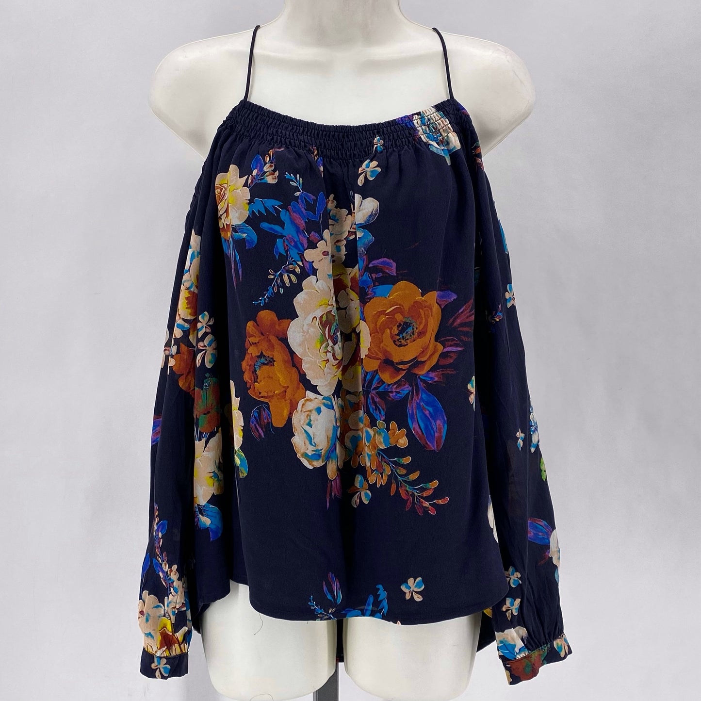 Size S MAEVE Floral Silk Shirt