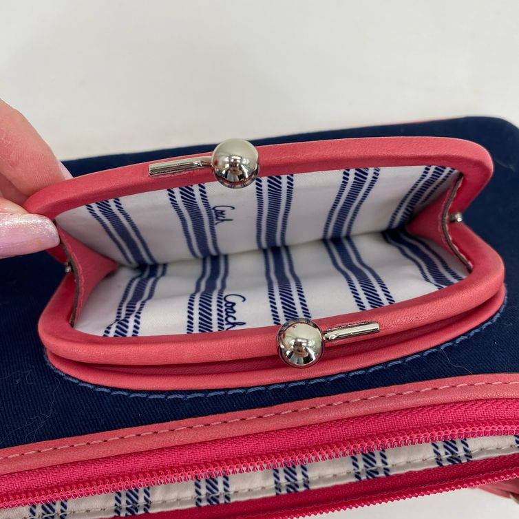 Navy COACH Wristlet