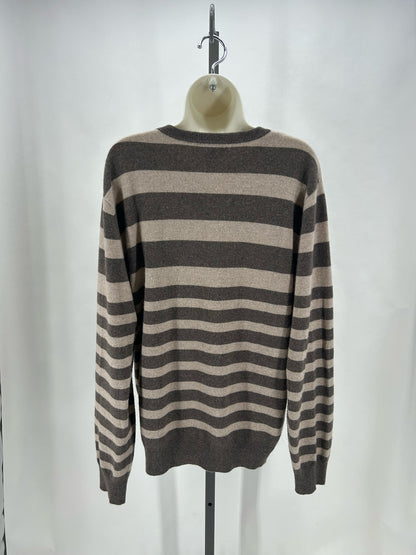 Size XL AMICALE Cashmere Stripe Sweater