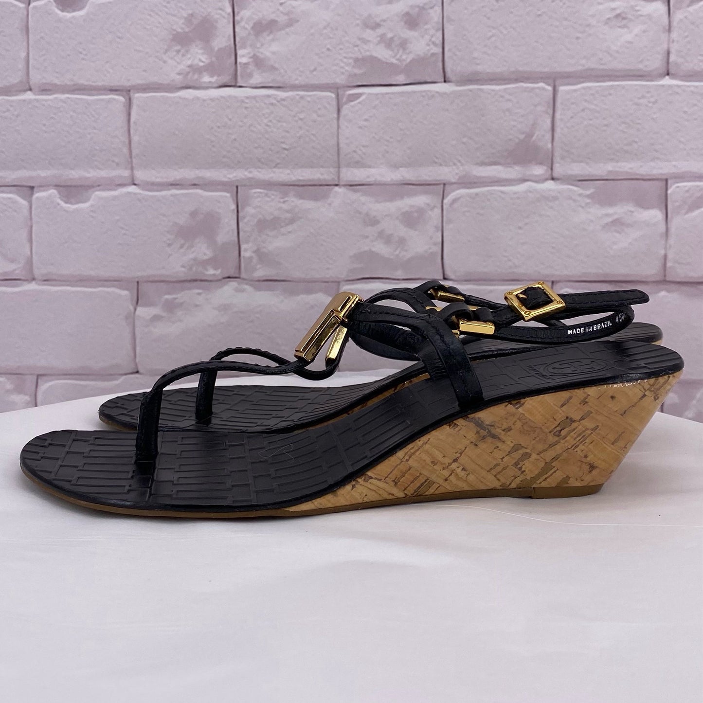 Black W Shoe Size 7 TORY BURCH Sandals