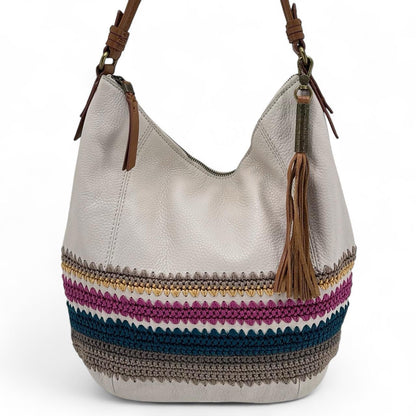 off white THE SAK Leather Pebbeled Leather Shoulder Bag