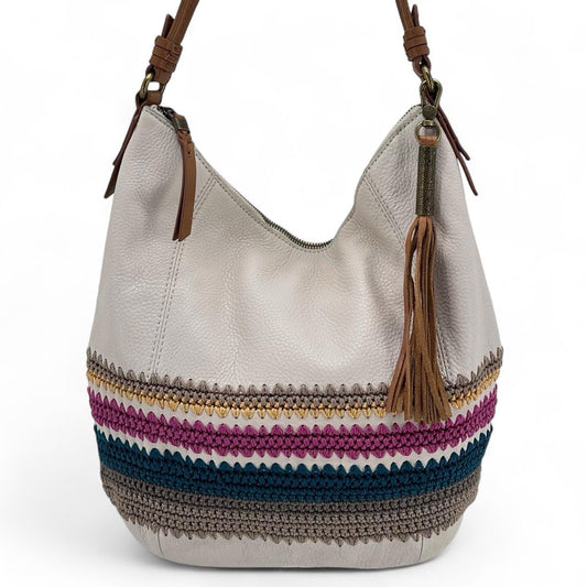 off white THE SAK Leather Pebbeled Leather Shoulder Bag