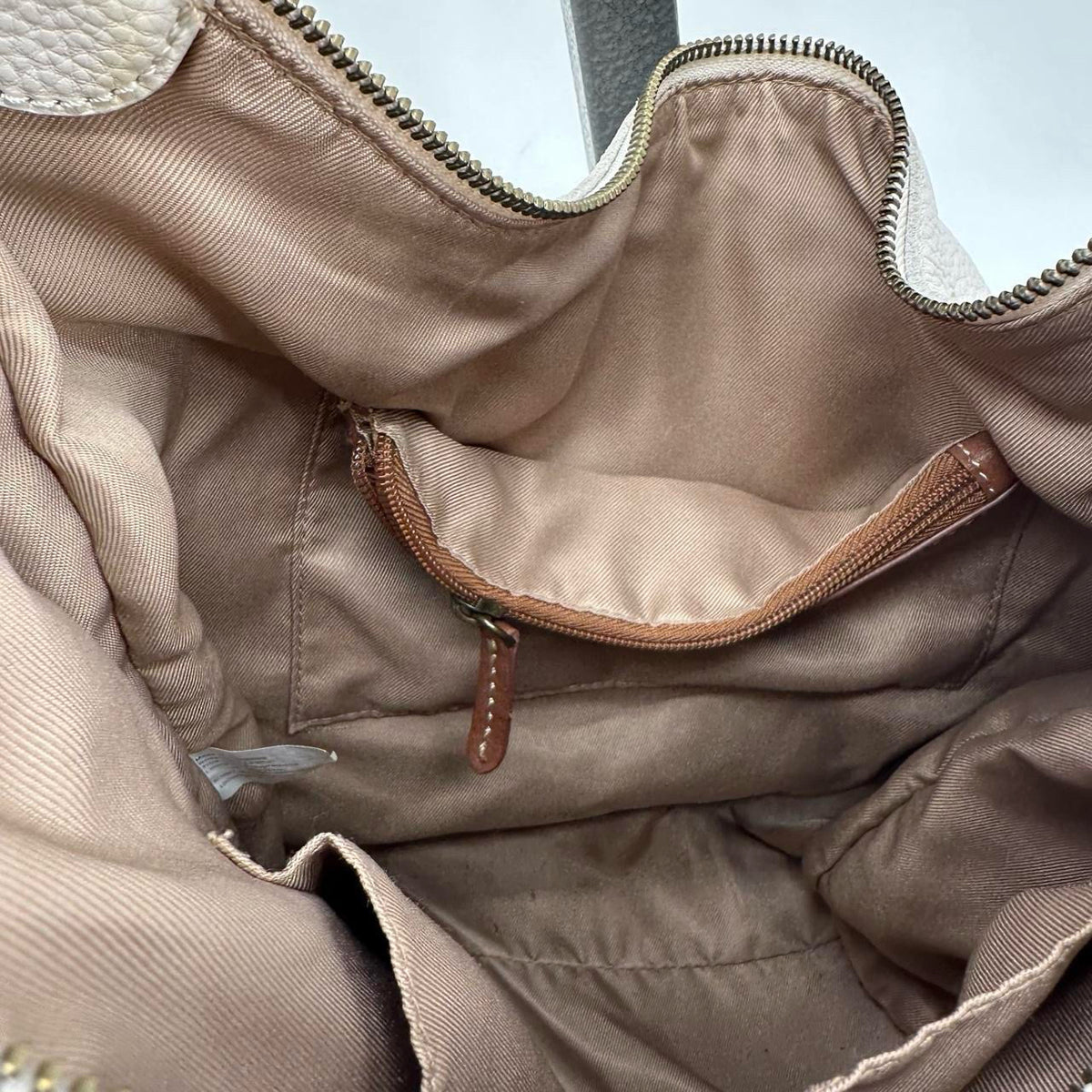 off white THE SAK Leather Pebbeled Leather Shoulder Bag