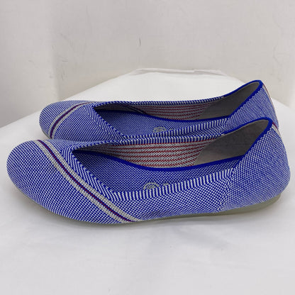 BLUE & WHITE W Shoe Size 9 ROTHY'S Flats