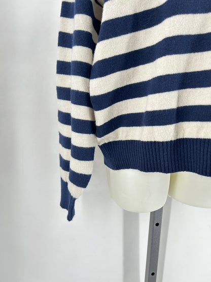 Size L LOFT Stripe Cardigan