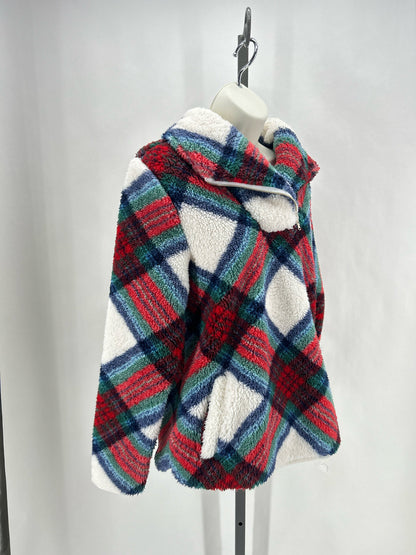 Size M TALBOTS Fleece Plaid Shirt