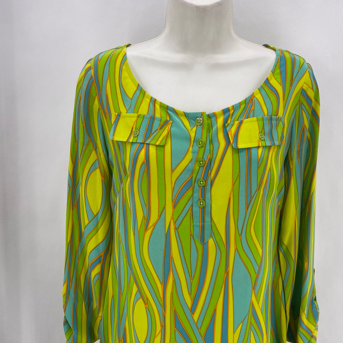 Size 4 BETH BOWLEY SWIRL Silk Dress