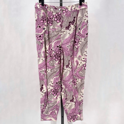 Size 10 DEREK LAM Floral Linen Pants