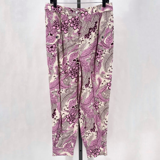 Size 10 DEREK LAM Floral Linen Pants