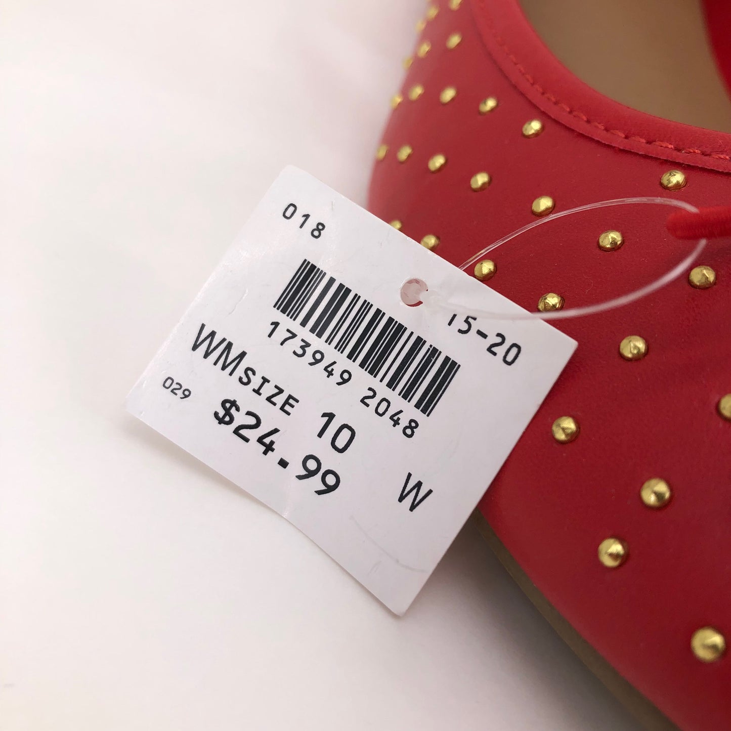 Red W Shoe Size 10 BRASH Flats